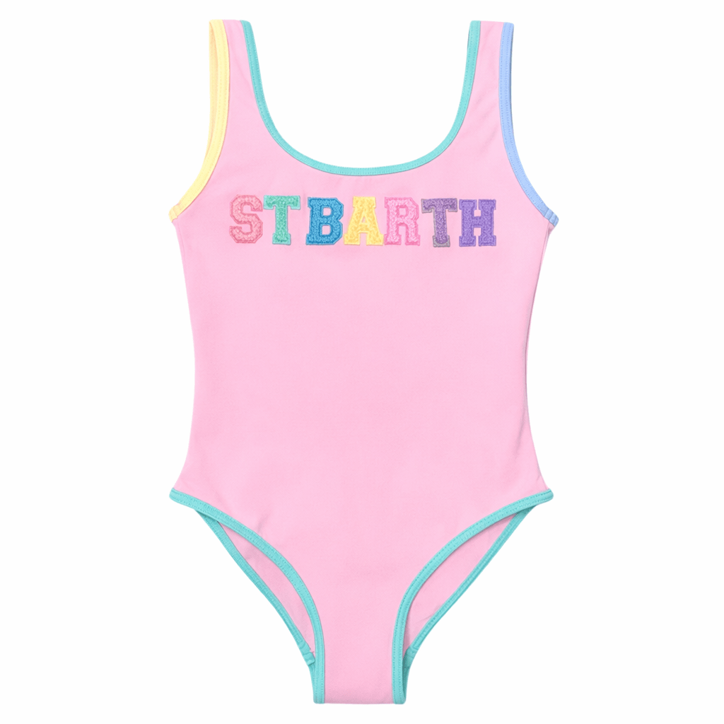 SAINT BARTH TERRY PATCH CARA ONE PIECE SWIMSUIT - MC2 SAINT BARTH KIDS