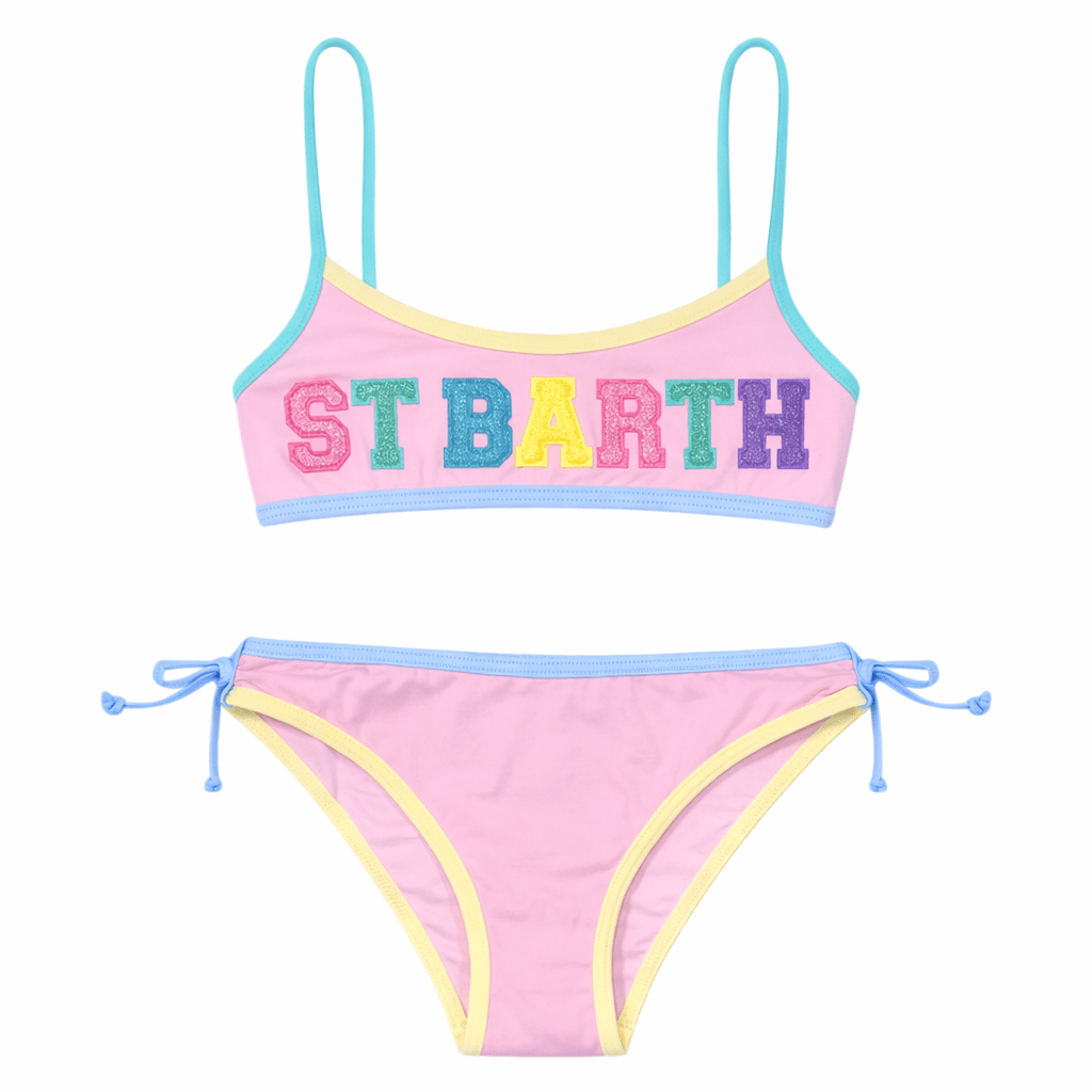SAINT BARTH TERRY PATCH JAIDEN TWO PIECE BIKINI - MC2 SAINT BARTH KIDS