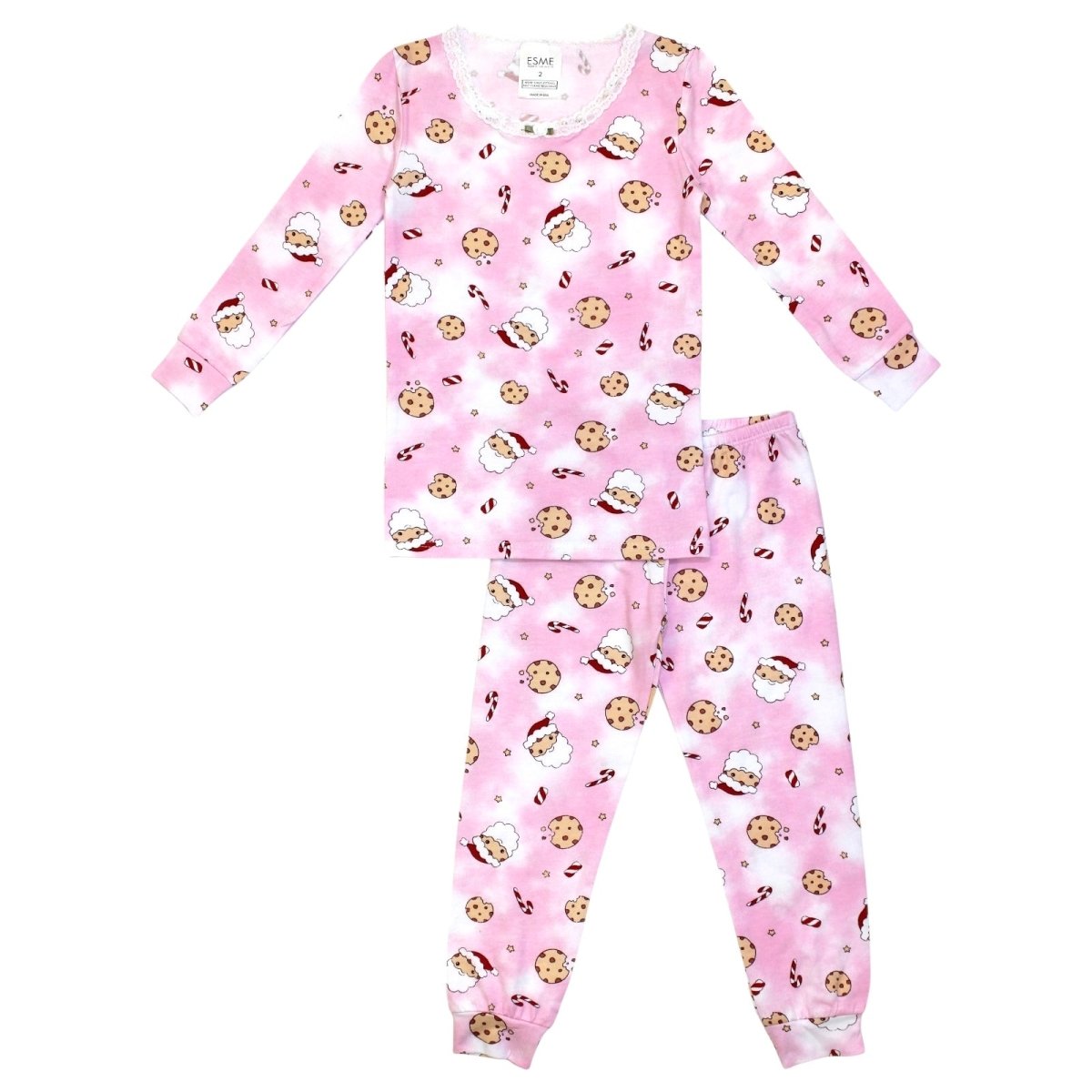 SANTA COOKIES LONG SLEEVE PJS - PAJAMAS