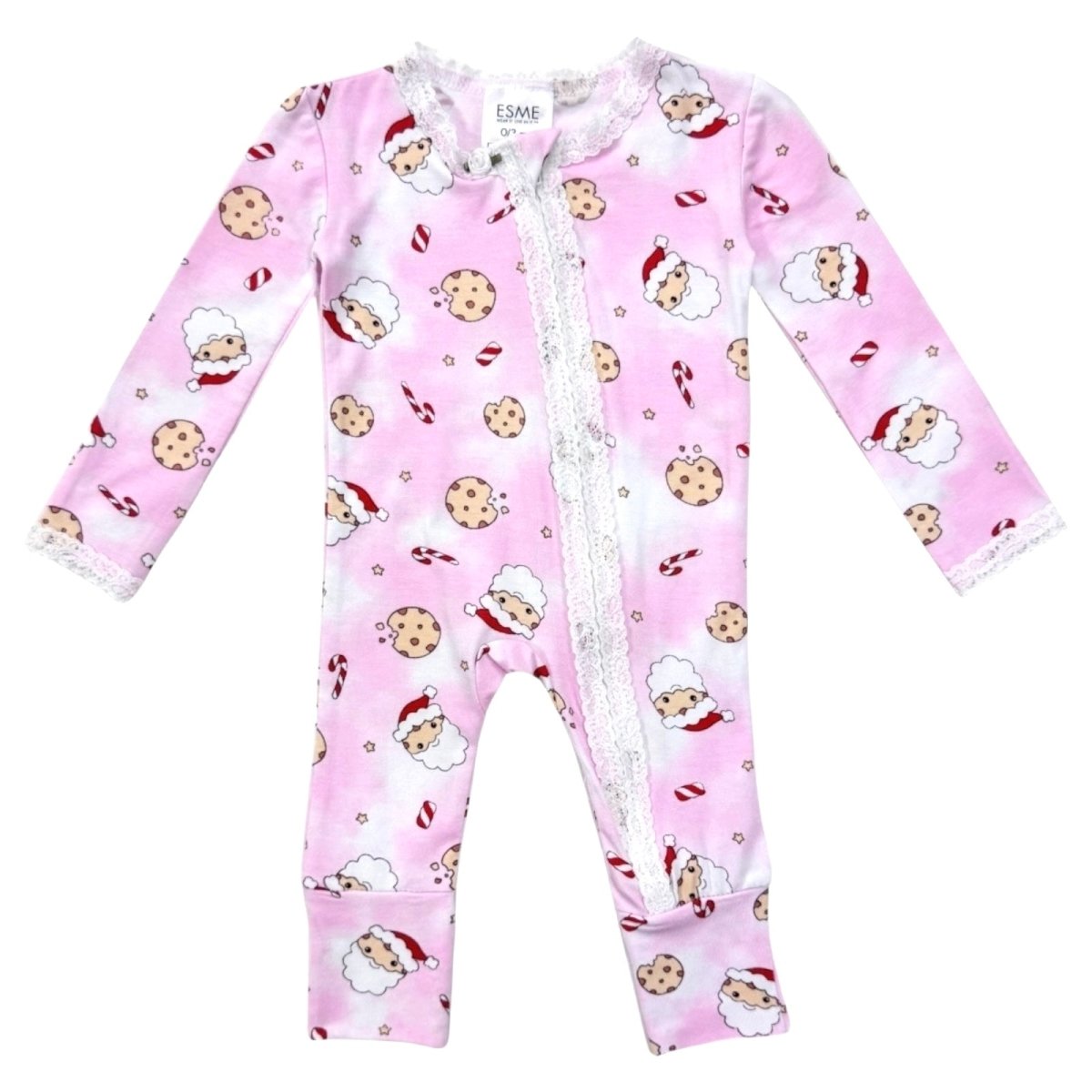 SANTA COOKIES ZIP FOOTIE - FOOTIES