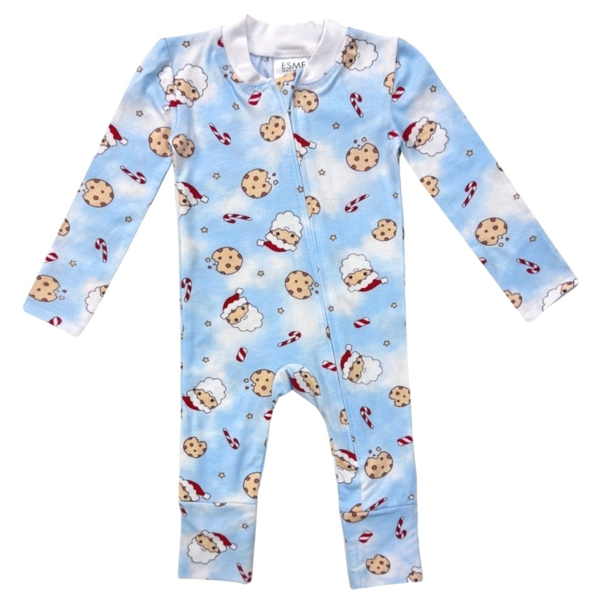 SANTA COOKIES ZIP FOOTIE - FOOTIES