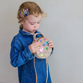 SCATTERED VELVET HEART ROUND PURSE (PREORDER) - MIMI & LULA - PURSES