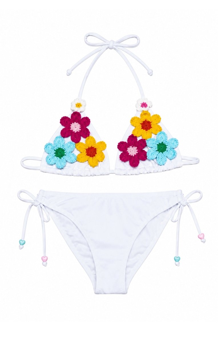 SCOTTIE CROCHET FLOWERS TWO PIECE BIKINI (PREORDER) - NESSI BYRD