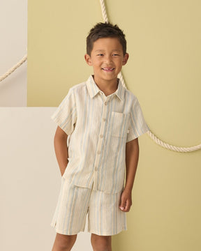 SEA STRIPE BUTTON DOWN TOP AND PERRY SHORTS SET - SET