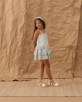 SEAFOAM SWING TOP AND ROSE MINI SKIRT SET - SET