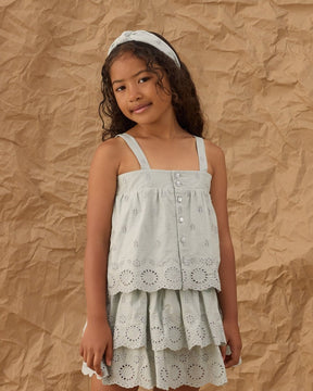 SEAFOAM SWING TOP AND ROSE MINI SKIRT SET - SET