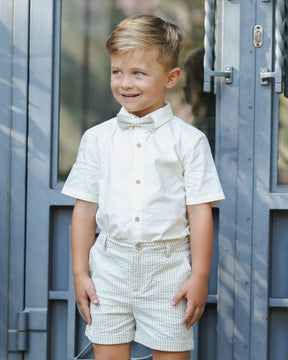 SEERSUCKER STRIPE BOW TIE - NORALEE