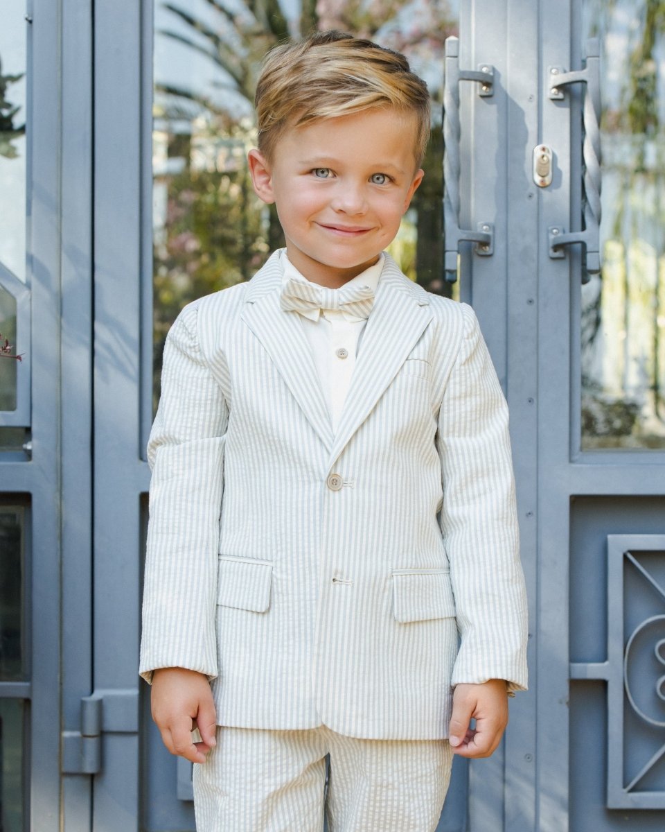 SEERSUCKER STRIPE SEBASTIAN BLAZER - NORALEE