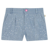 SEQUIN DENIM SHORTS - SHORTS