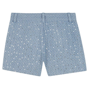 SEQUIN DENIM SHORTS - SHORTS