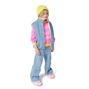 SEQUIN DENIM VEST (PREORDER) - VESTS