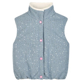 SEQUIN DENIM VEST (PREORDER) - BILLIEBLUSH