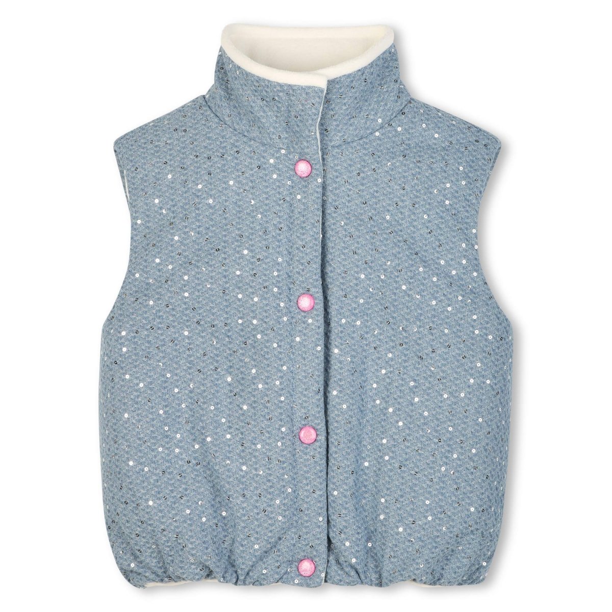 SEQUIN DENIM VEST (PREORDER) - BILLIEBLUSH