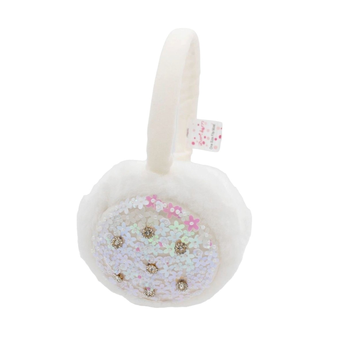 SEQUIN FLOWER JEWELED ADJUSTABLE EARMUFFS (PREORDER) - BARI LYNN
