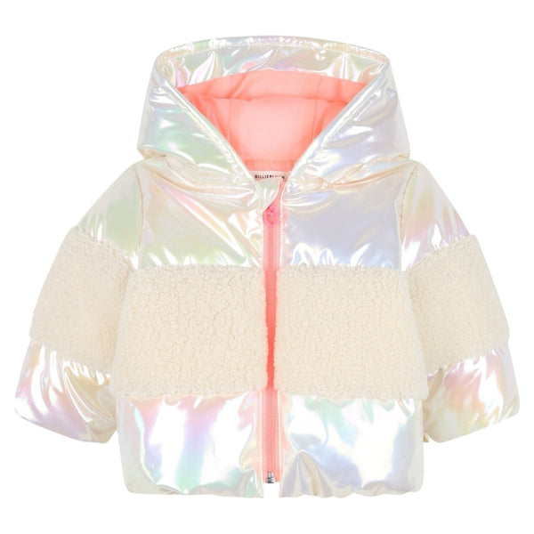 IRIDESCENT QUILTED PUFFER JACKET