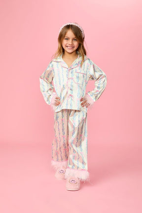 SHABBY CHIC BOWS SILKY SET W/ FEATHERS - MINI DREAMERS - SET
