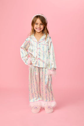 SHABBY CHIC BOWS SILKY SET W/ FEATHERS - MINI DREAMERS - SET