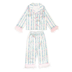 SHABBY CHIC BOWS SILKY SET W/ FEATHERS - MINI DREAMERS - SET