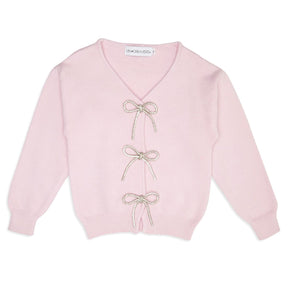 SHAYLEE BOW CARDIGAN - CARDIGANS