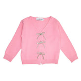 SHAYLEE CRYSTAL BOW CARDIGAN - MINI DREAMERS - CARDIGANS