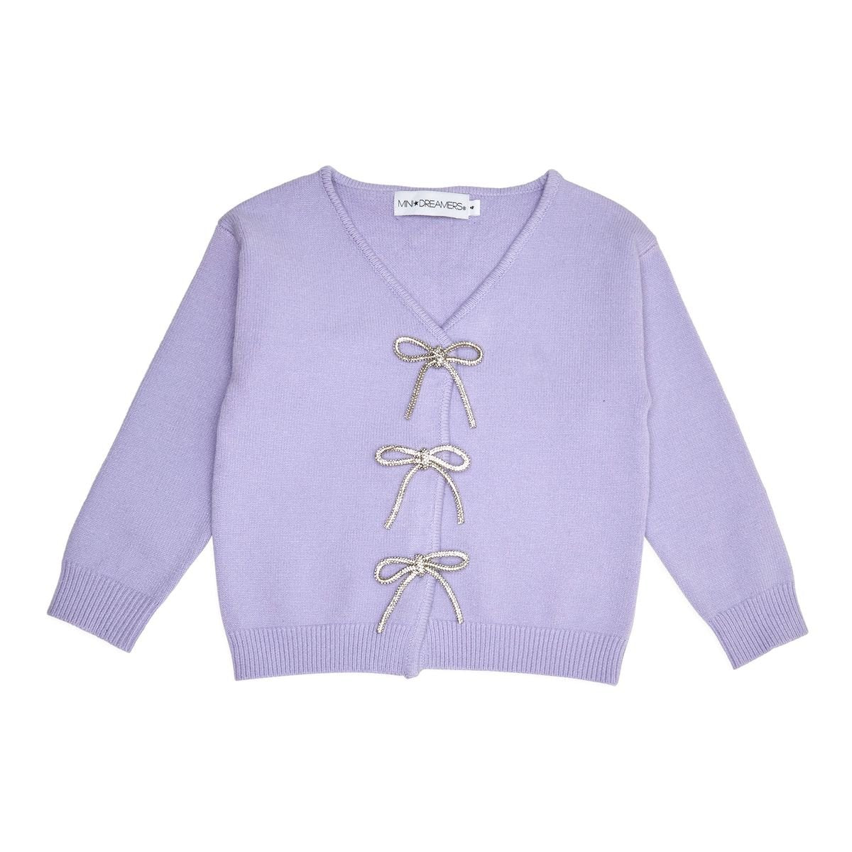 SHAYLEE CRYSTAL BOW CARDIGAN - MINI DREAMERS