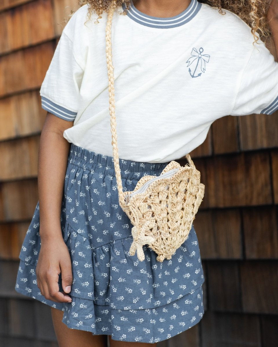 SHELL STRAW PURSE - PURSES