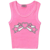 SHOOTING STAR RIBBED TANK TOP - TANK TOPS