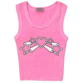 SHOOTING STAR RIBBED TANK TOP - TANK TOPS