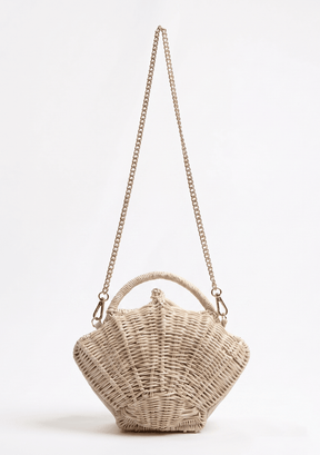 SKY SEASHELL RAFFIA PURSE (PREORDER) - MARLO