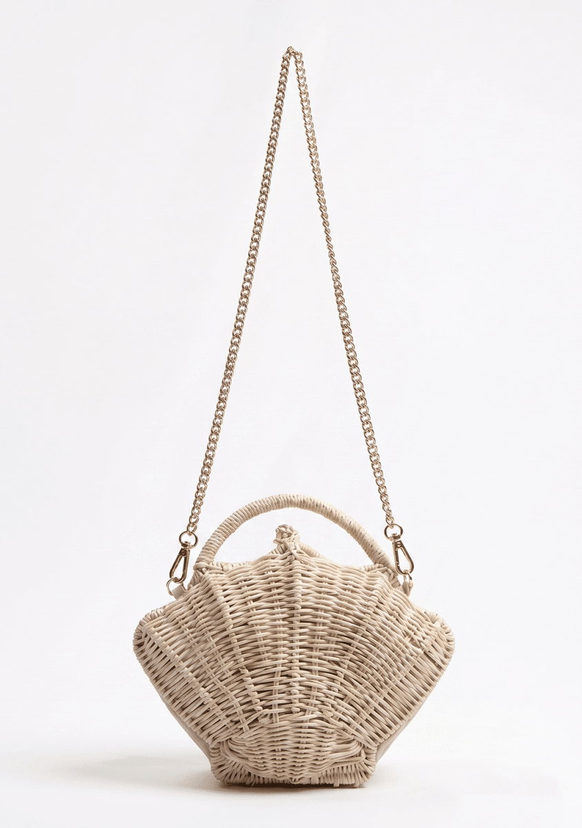 SKY SEASHELL RAFFIA PURSE (PREORDER) - MARLO