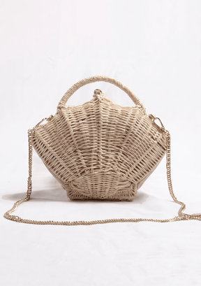 SKY SEASHELL RAFFIA PURSE (PREORDER) - MARLO