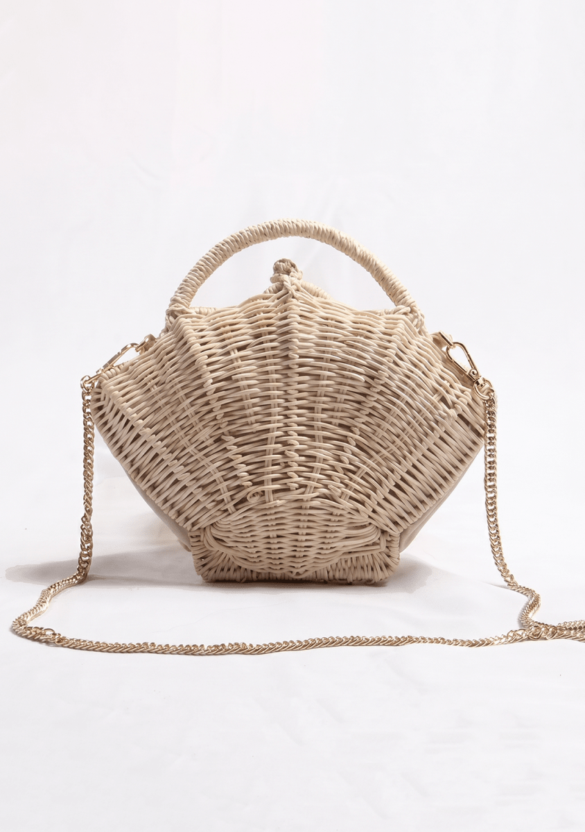 SKY SEASHELL RAFFIA PURSE (PREORDER) - MARLO
