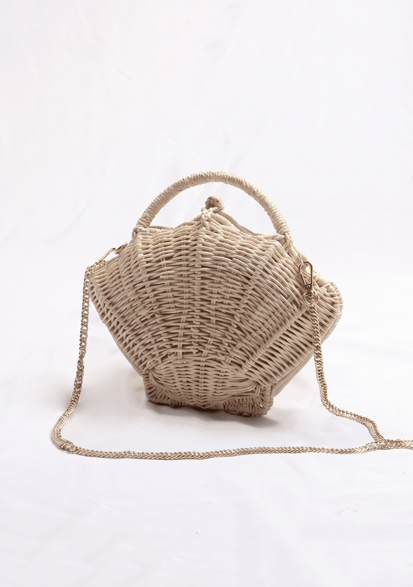 SKY SEASHELL RAFFIA PURSE (PREORDER) - MARLO
