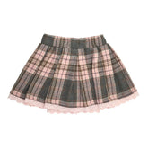 SLOANE PLAID SKIRT W/ LACE TRIM - MINI DREAMERS
