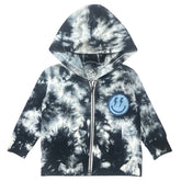 SMILEY BOLT TIE DYE ZIP UP HOODIE - CHASER KIDS