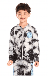 SMILEY BOLT TIE DYE ZIP UP HOODIE (PREORDER) - CHASER KIDS