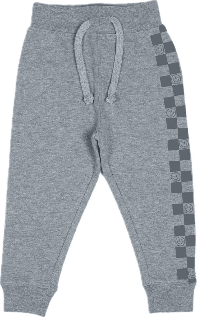 SMILEY CHECKERED SWEATPANTS (PREORDER) - MISH MISH - SWEATPANTS
