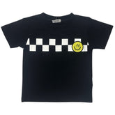 SMILEY CHECKERED TSHIRT - MISH MISH