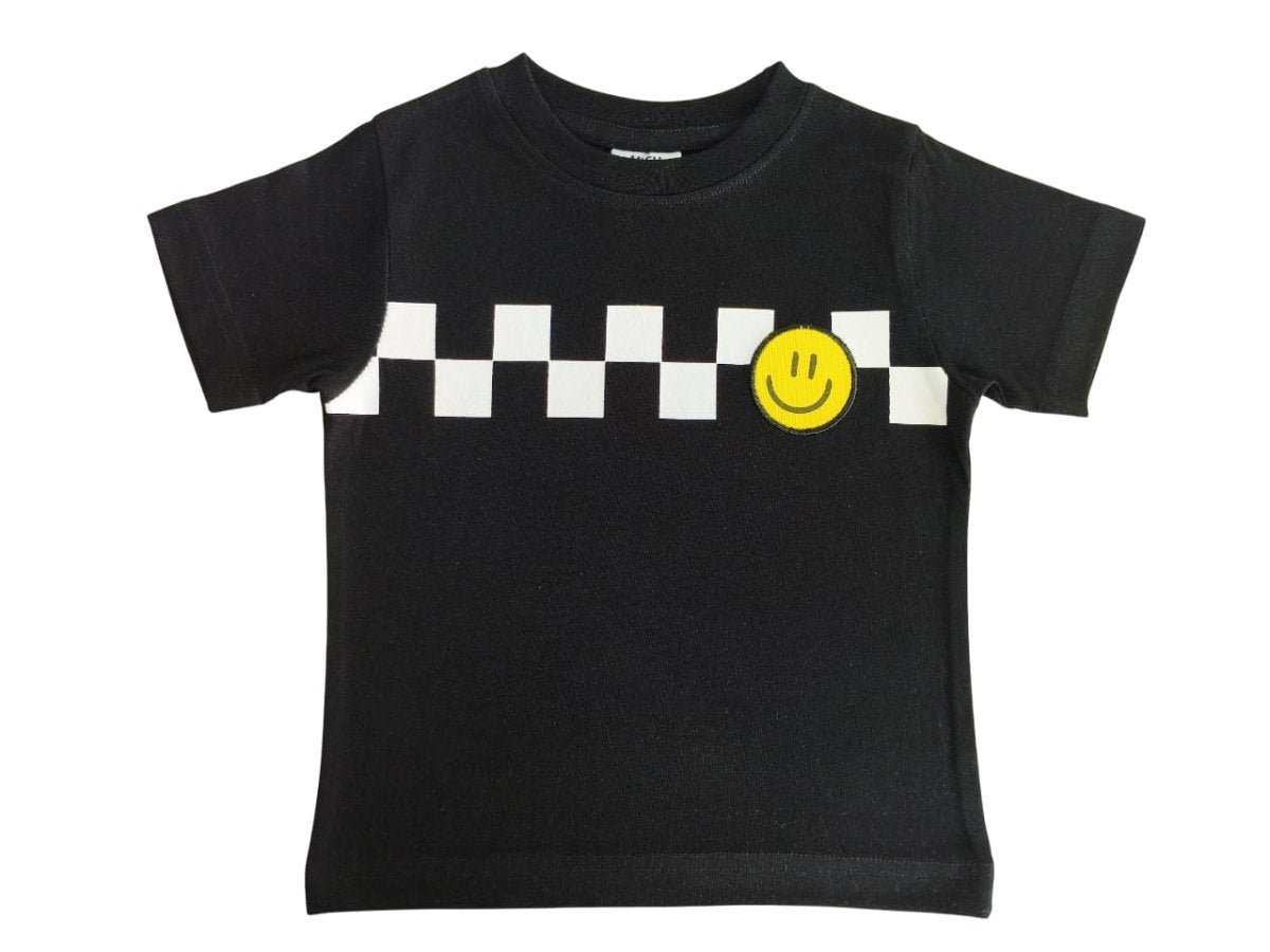 SMILEY CHECKERED TSHIRT (PREORDER) - MISH MISH