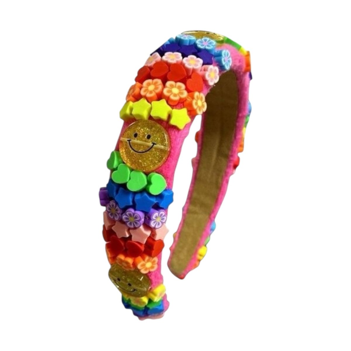 SMILEY FACE BEADED HEADBAND (PREORDER) - HEADBANDS