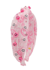 SMILEY FACE CHARMS KNOT HEADBAND (PREORDER) - BARI LYNN