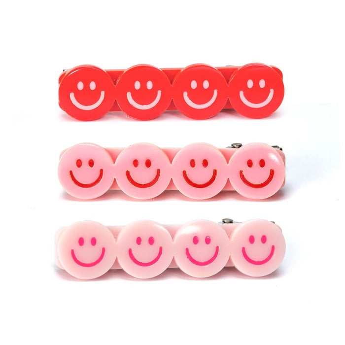 SMILEY FACE CLIPS SET OF 3