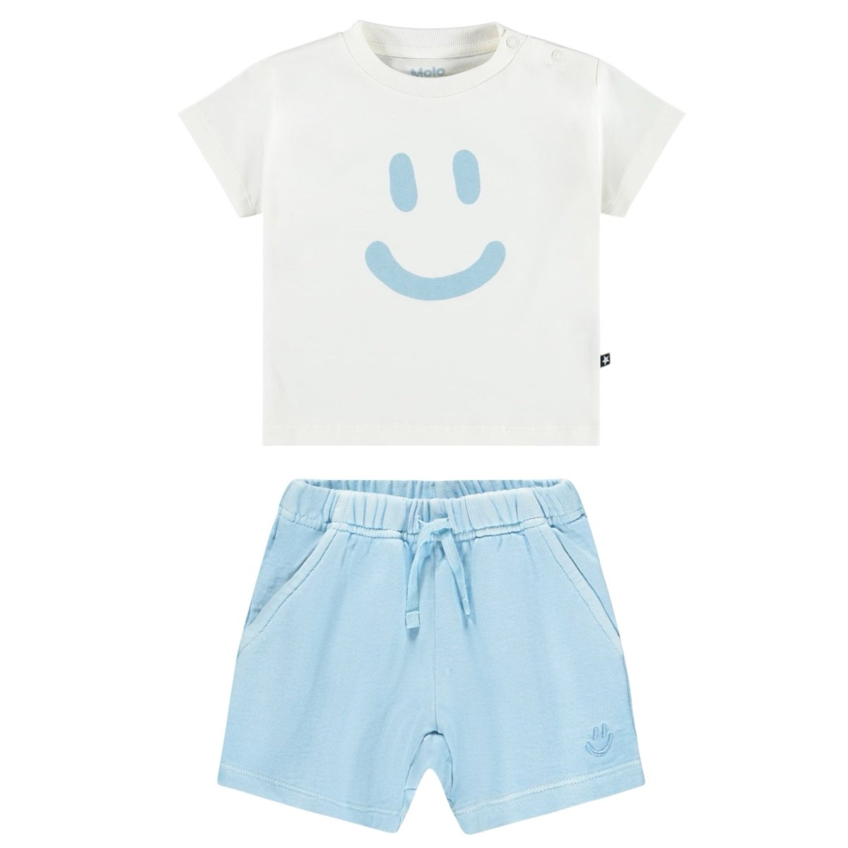 SMILEY FACE TSHIRT AND SMILEY FACE SHORTS SET (PREORDER) - MOLO