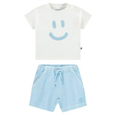 SMILEY FACE TSHIRT AND SMILEY FACE SHORTS SET (PREORDER) - MOLO