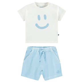 SMILEY FACE TSHIRT AND SMILEY FACE SHORTS SET (PREORDER) - MOLO