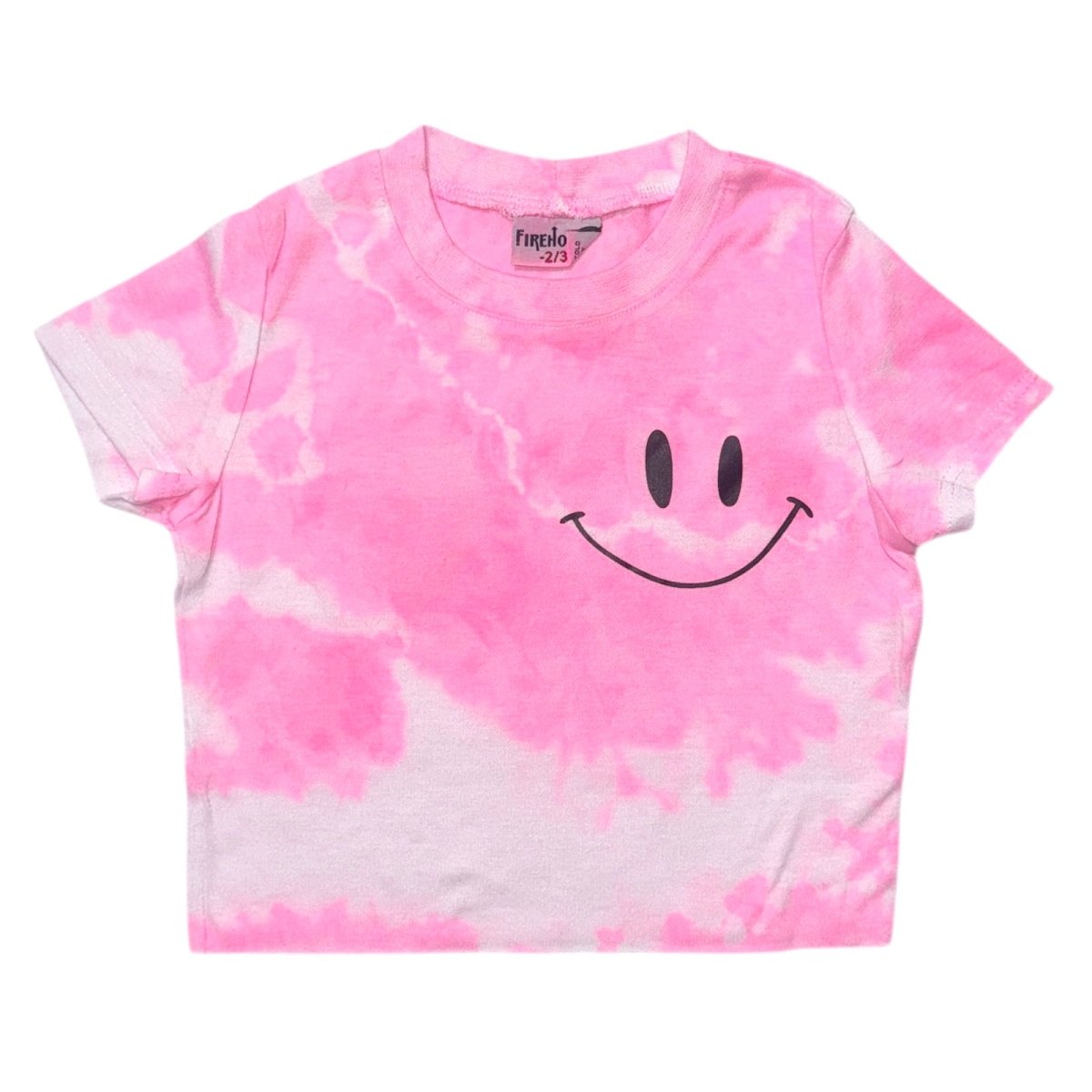 SMILEY TIE DYE TSHIRT - SHORT SLEEVE TOPS