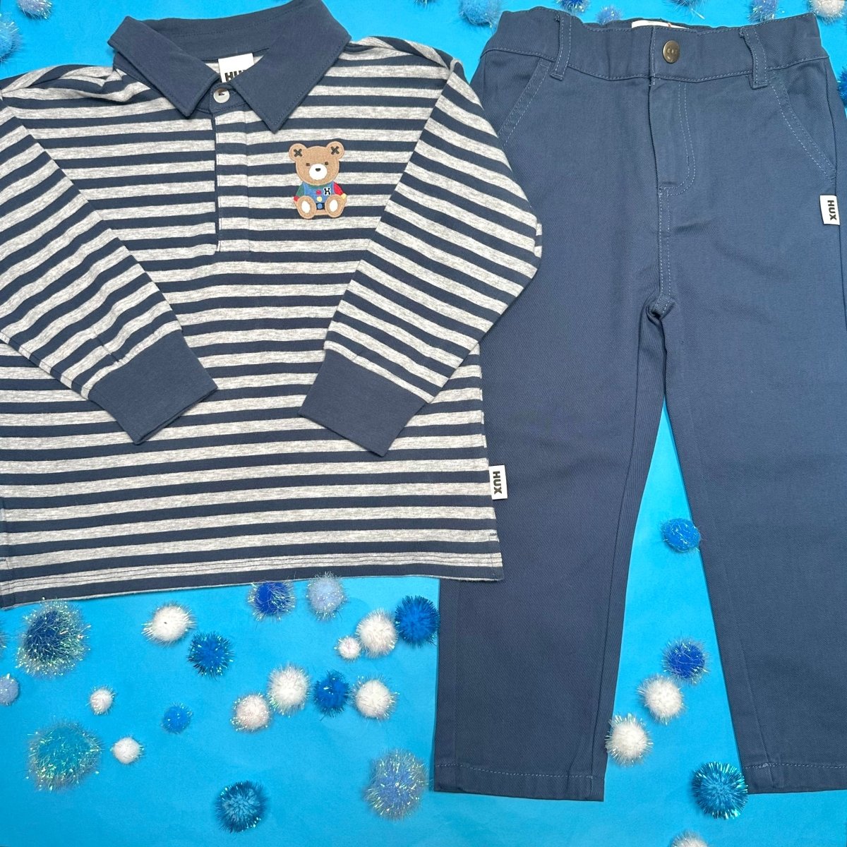 SOLID CHINO PANTS - HUXBABY
