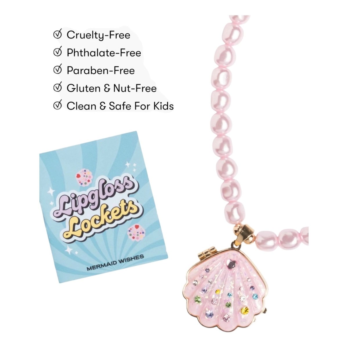 SPARKLE SHELL LIPGLOSS LOCKET - SUPER SMALLS