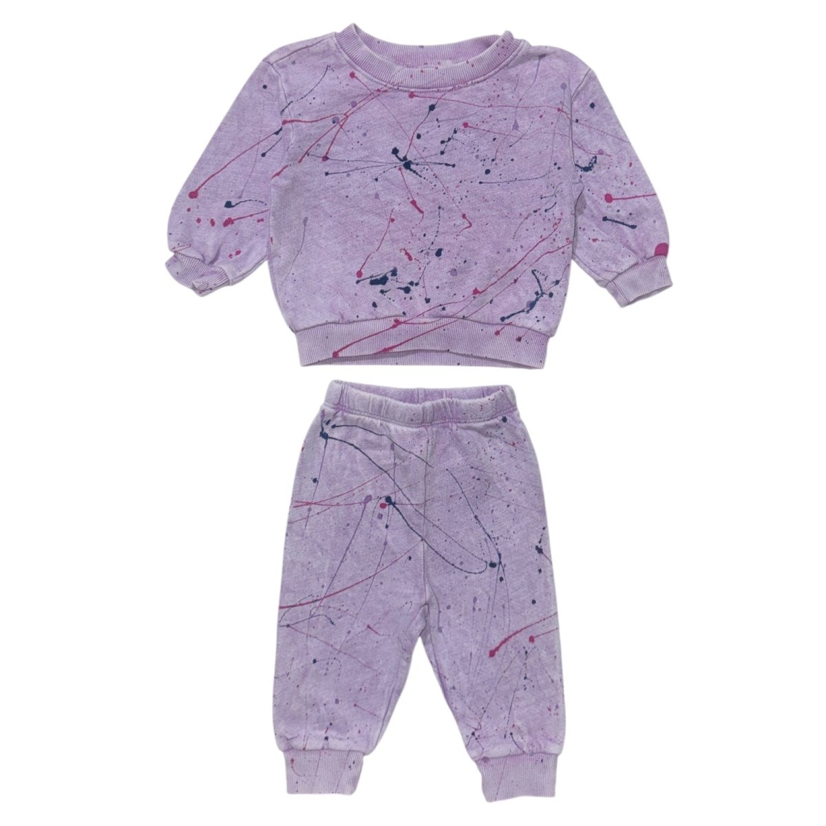 SPLATTER SWEATSHIRT AND SWEATPANTS SET - CALIFORNIAN VINTAGE