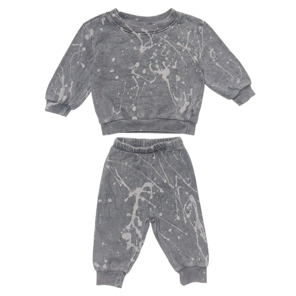 SPLATTER SWEATSHIRT AND SWEATPANTS SET